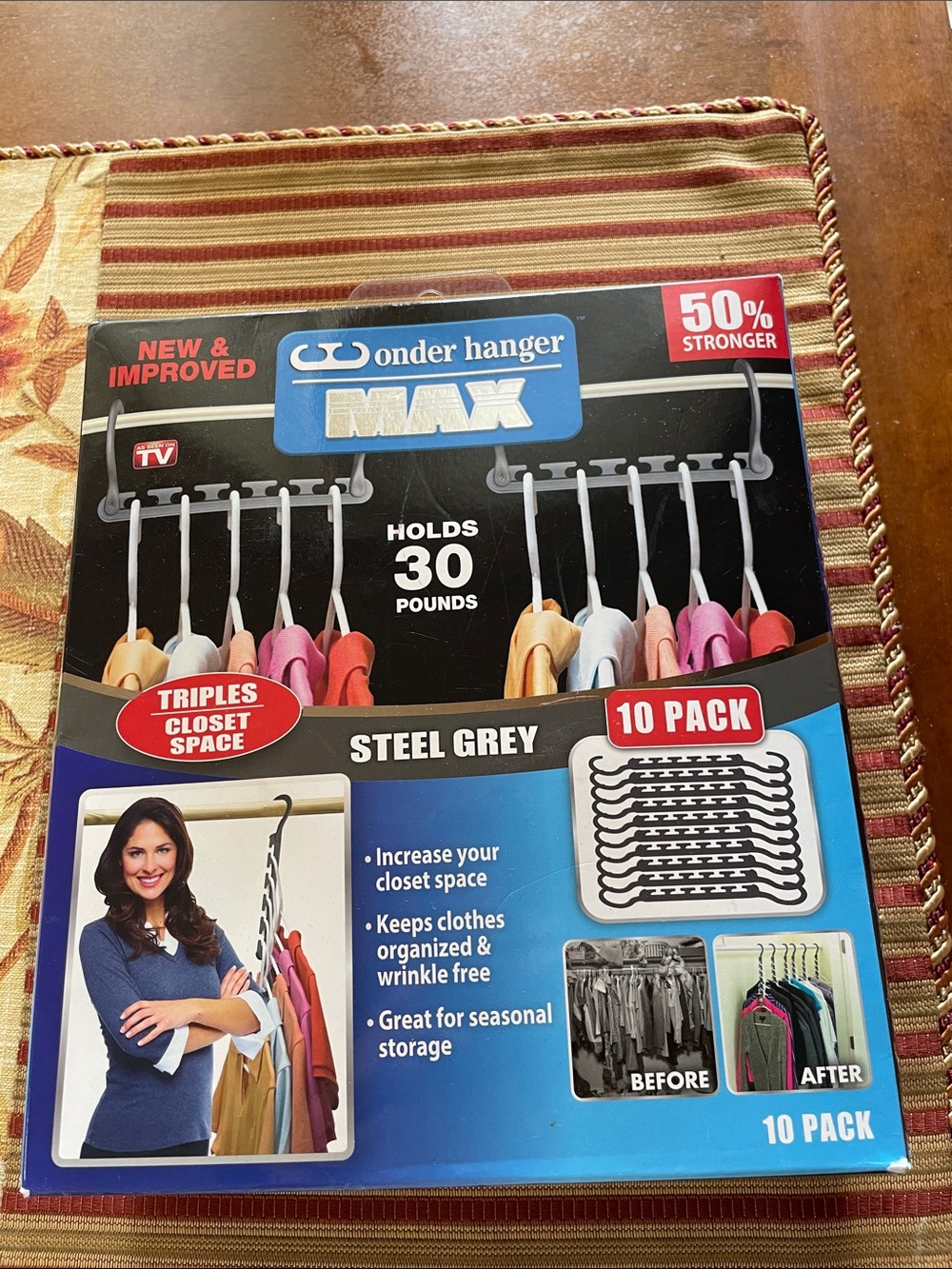 Steel Grey Closet Organizer - 10 Pack